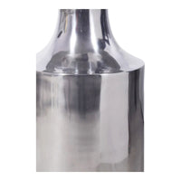 Table d'appoint Macari Art Déco en aluminium poli – 36,8 cm (L) x 36,8 cm (P) x 53,3 cm (H)