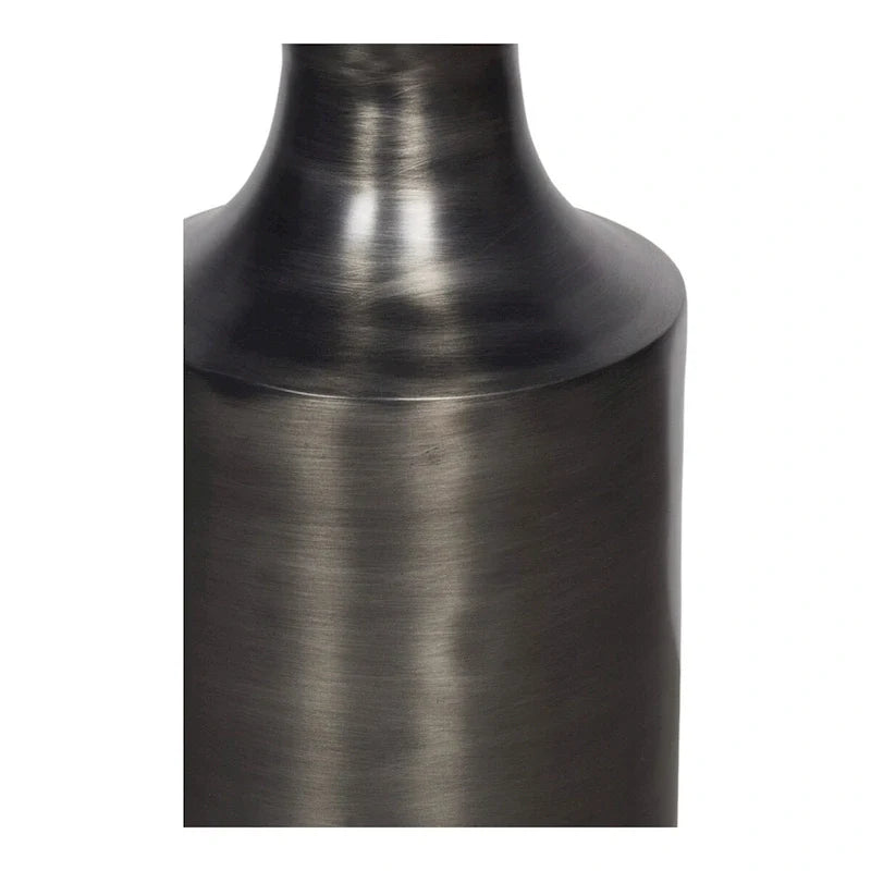 Table d'appoint Macari Art Déco en aluminium poli – 36,8 cm (L) x 36,8 cm (P) x 53,3 cm (H)