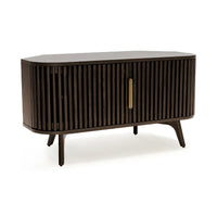 Meuble TV d'angle en bois Sierra Studio London avec accents du milieu du siècle