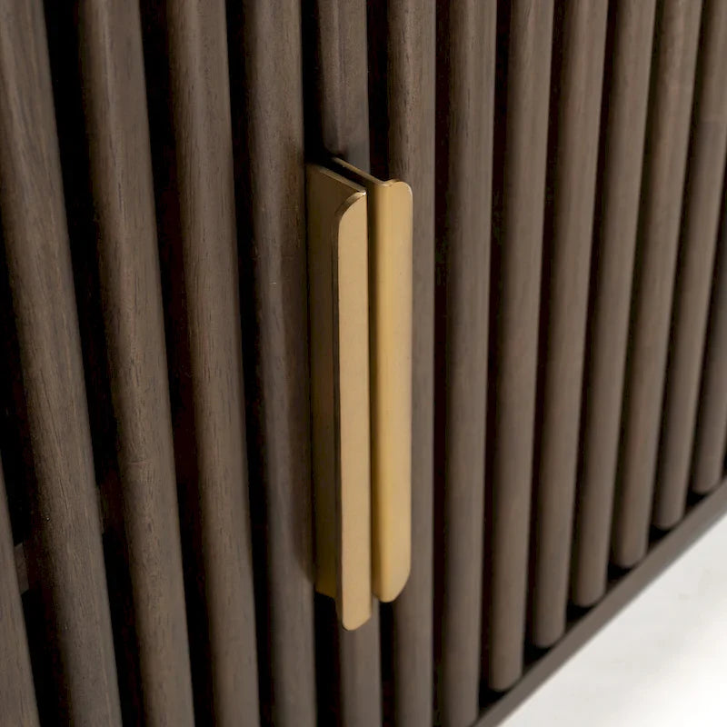 Meuble TV d'angle en bois Sierra Studio London avec accents du milieu du siècle