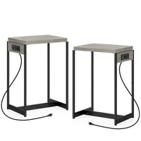 Tables de chevet (lot de 2) avec station de charge