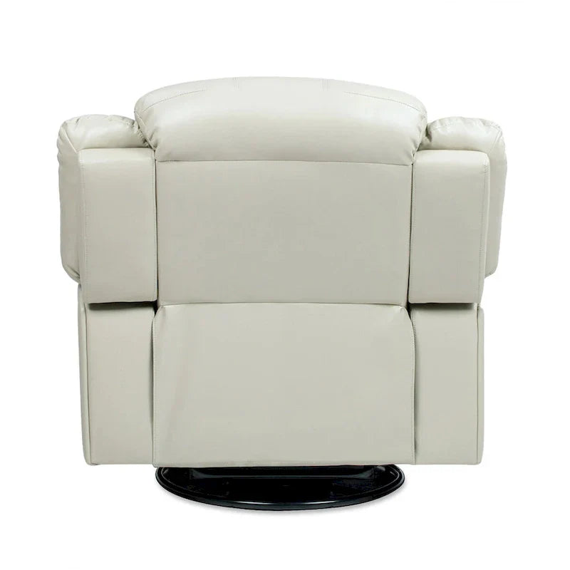 Fauteuil Inclinable Pivotant à Bascule Manuel Rover 41.5 pouces en Similicuir