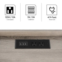 Table de chevet avec station de charge et ports USB
