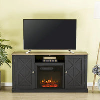 Meuble TV console de 54 po pour téléviseurs jusqu'à 60 po avec cheminée électrique - 54 po de largeur