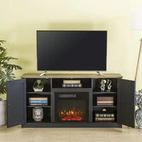 Meuble TV console de 54 po pour téléviseurs jusqu'à 60 po avec cheminée électrique - 54 po de largeur