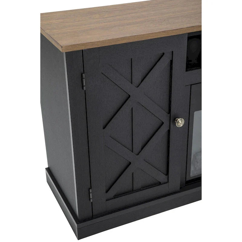 Meuble TV console de 54 po pour téléviseurs jusqu'à 60 po avec cheminée électrique - 54 po de largeur