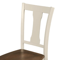 Ensemble de salle à manger classique 6 pièces, table en bois et 4 chaises avec banc