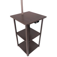58 Table d'appoint canapé avec étagères et lampe, avec station de charge