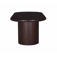 Table à manger ovale à double piédestal Geneva 94 pouces en bois