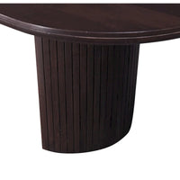 Table à manger ovale à double piédestal Geneva 94 pouces en bois