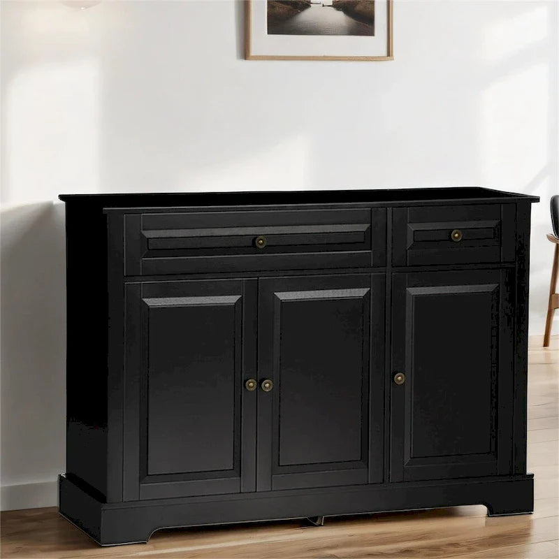 Buffet de cuisine moderne avec 2 tiroirs et étagères réglables