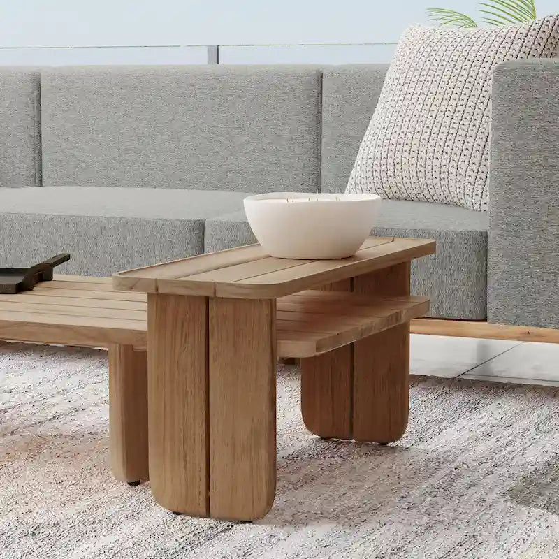 Table basse d'extérieur Classic Home Hudson 31 en bois de teck