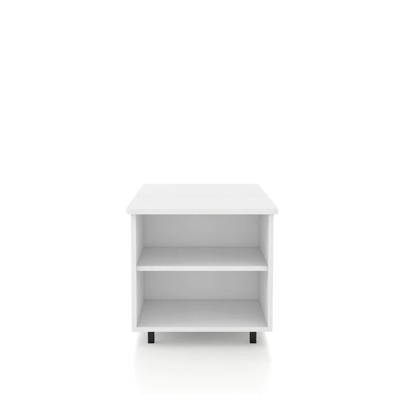 Table basse relevable DH BASIC Modern de 37 pouces avec lumière LED 16 couleurs et étagère réglable