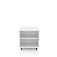 Table basse à plateau relevable moderne DH BASIC de 37 pouces avec éclairage LED 16 couleurs et étagère réglable