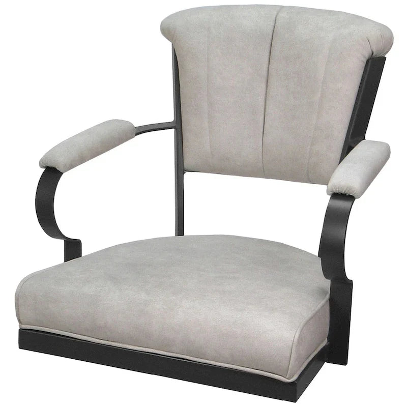 Chaise à roulettes pivotante Miami en métal sur piètement lecture - Assise haute de 18 po