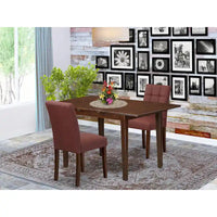 Ensemble de salle à manger East West Furniture comprenant une table à manger rectangulaire et des chaises, acajou (options de pièces)