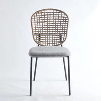 Chaise de salle à manger d'appoint moderne en métal (lot de 4)