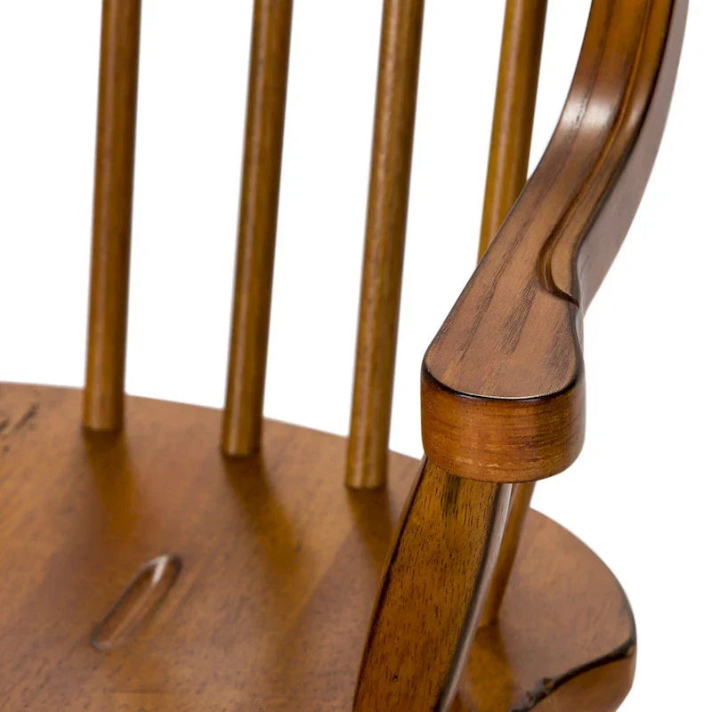 Treasures Fauteuil rustique en chêne à dossier arqué