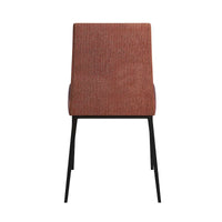 Lot de deux chaises en acier inoxydable marron et rouille