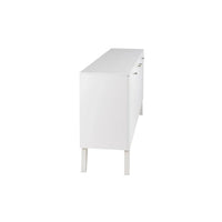 Buffet mid-century moderne Prepac Milo à 4 portes - 64 L x 32 H x 16 P