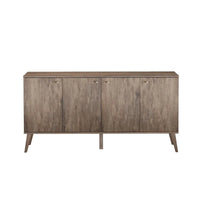 Buffet mid-century moderne Prepac Milo à 4 portes - 64 L x 32 H x 16 P
