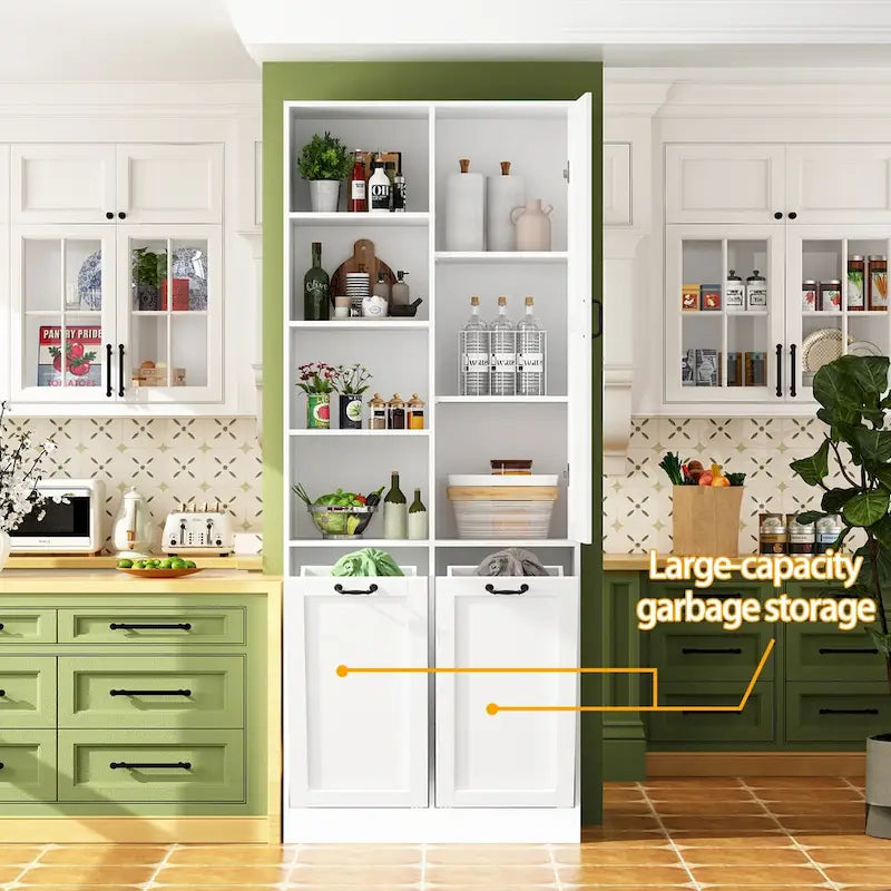 Meuble buffet blanc élégant avec tiroirs rotatifs meuble de buanderie