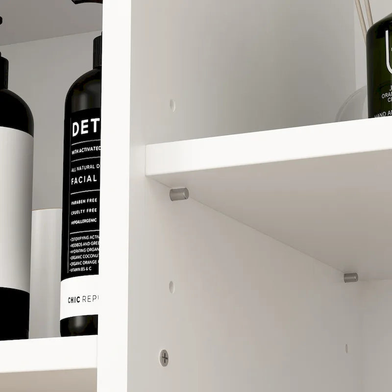 Meuble buffet blanc élégant avec tiroirs rotatifs meuble de buanderie
