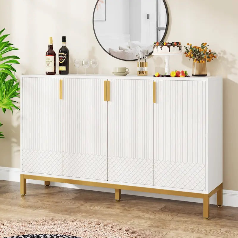 Meuble buffet avec rangement, buffet de 59 po