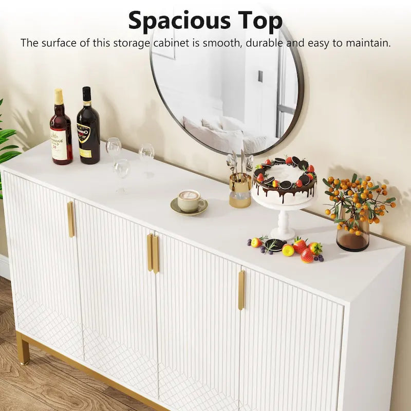 Meuble buffet avec rangement, buffet de 59 po
