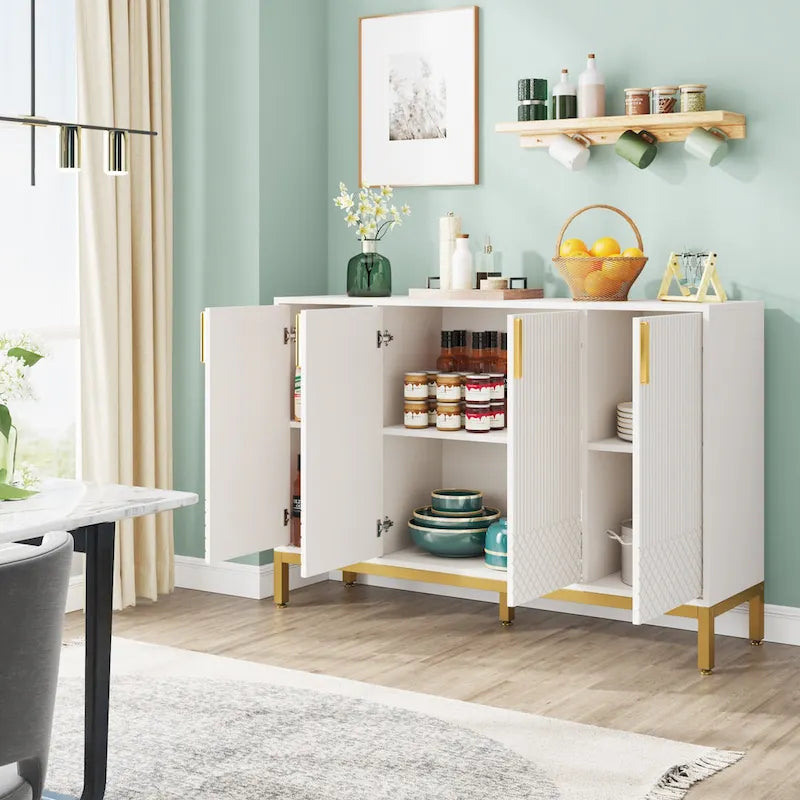 Meuble buffet avec rangement, buffet de 59 po