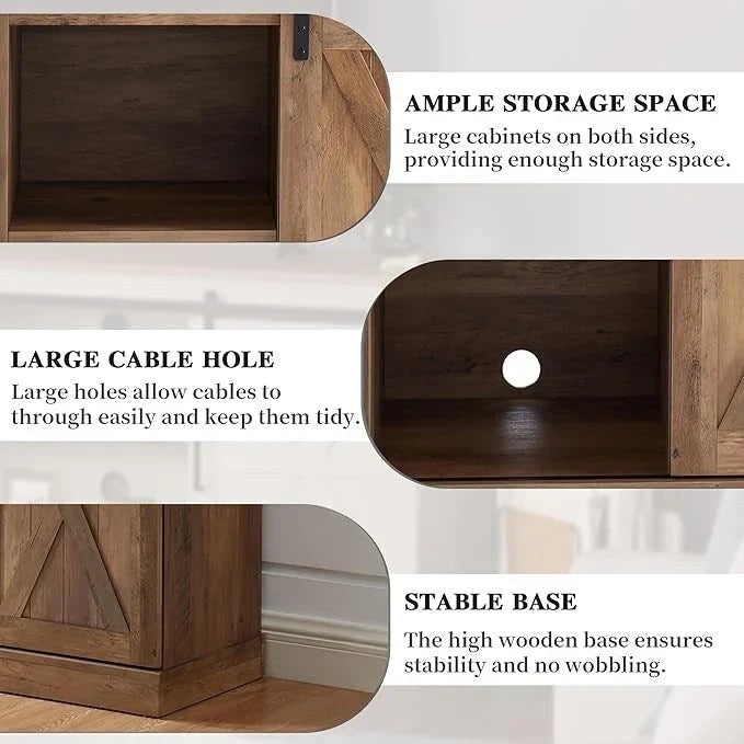 Meuble TV de console multimédia en bois Meuble de divertissement