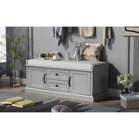 Banc de rangement avec 2 tiroirs et 2 armoires