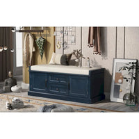 Banc de rangement avec 2 tiroirs et 2 armoires