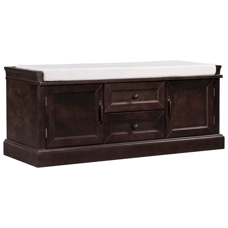 Banc de rangement avec 2 tiroirs et 2 placards