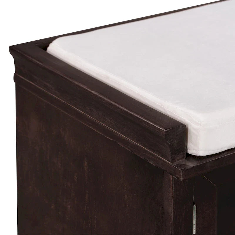 Banc de rangement avec 2 tiroirs et 2 armoires