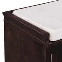 Banc de rangement avec 2 tiroirs et 2 armoires