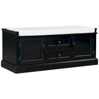 Banc de rangement avec 2 tiroirs et 2 armoires