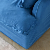 Canapé sectionnel modulable, canapé en velours 162.98 en forme de L avec ottoman