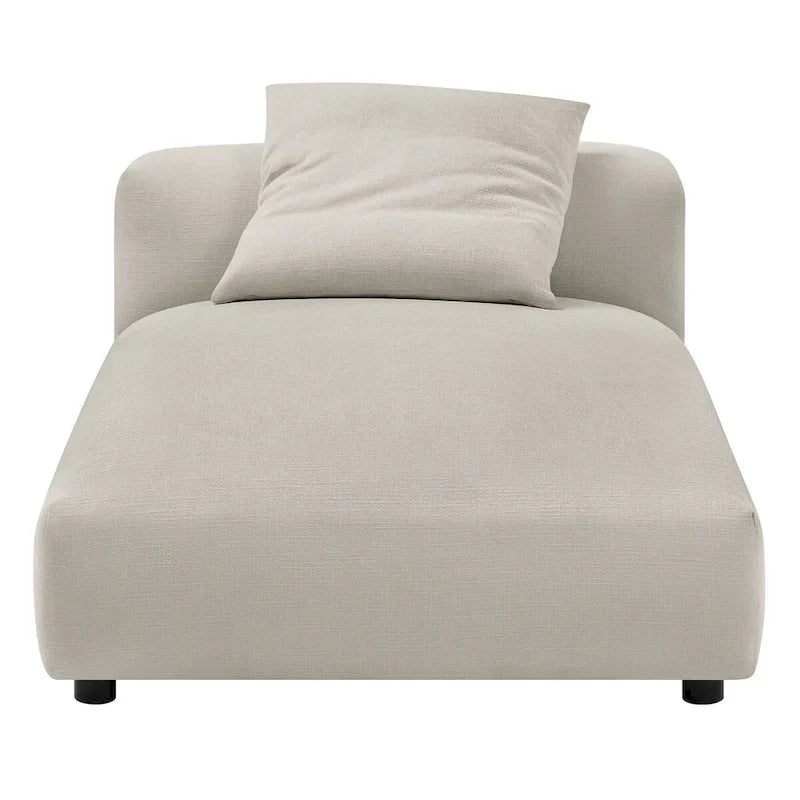 Solace Méridienne modulable rembourrée en tissu sans accoudoirs