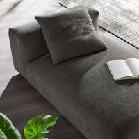 Solace Méridienne modulable rembourrée en tissu sans accoudoirs