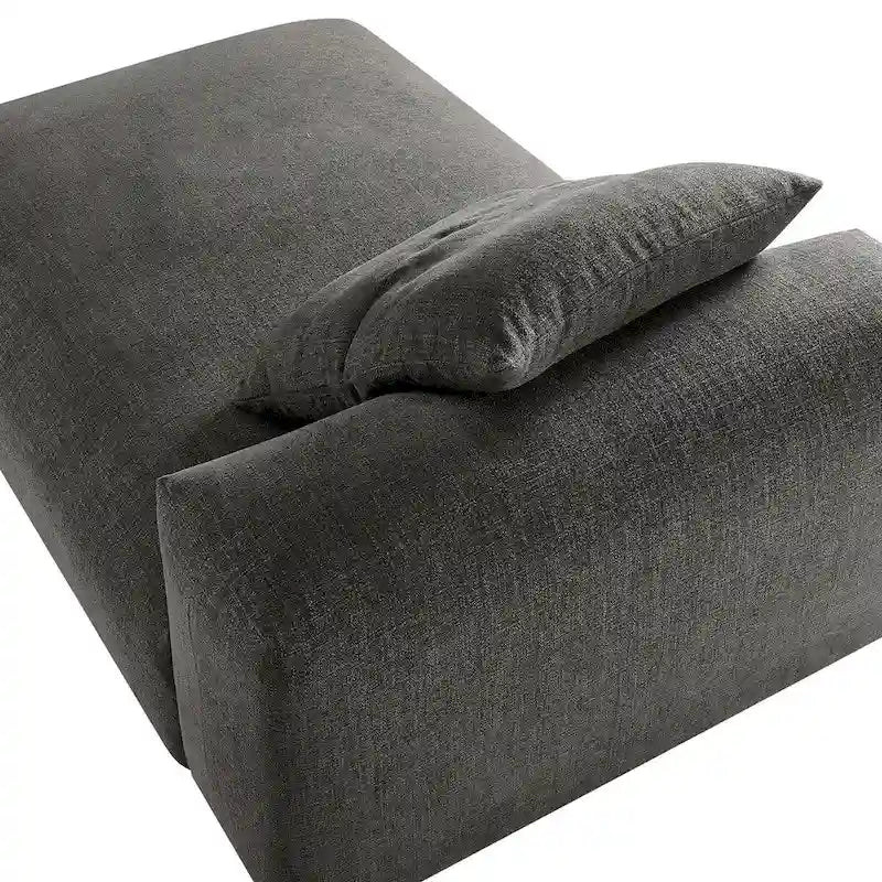 Solace Méridienne modulable rembourrée en tissu sans accoudoirs