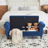 Banc coffre de rangement multifonctionnel traditionnel en velours Xanthia avec oreiller par Christopher Knight Home