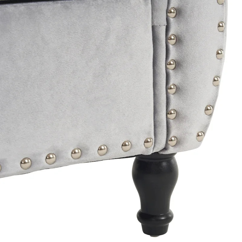 Banc coffre de rangement multifonctionnel traditionnel en velours Xanthia avec oreiller par Christopher Knight Home