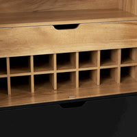 Buffet avec casiers à vin et porte-verres pour couloirs, salons