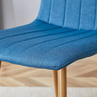Chaise d'appoint rembourrée en lin à pieds métalliques (lot de 4)