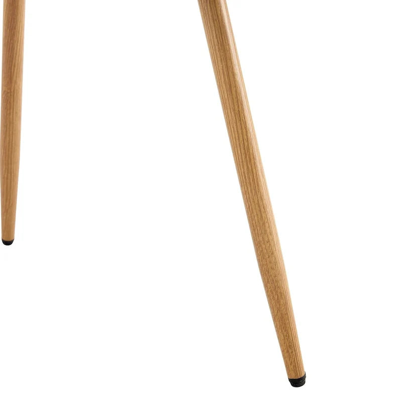 Chaise d'appoint rembourrée en lin à pieds métalliques (lot de 4)
