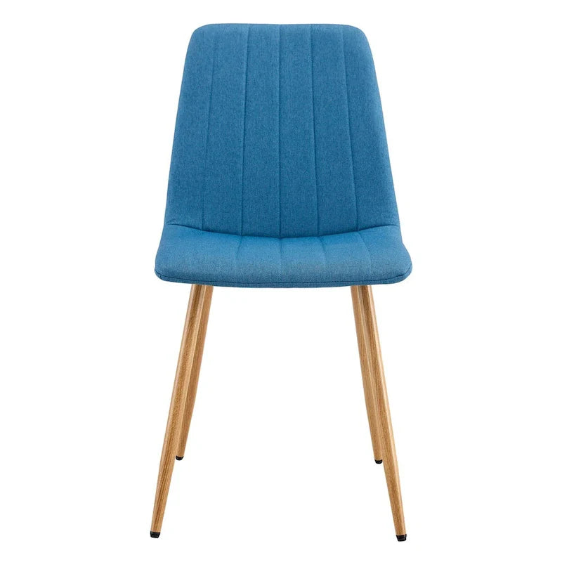 Chaise d'appoint rembourrée en lin à pieds métalliques (lot de 4)