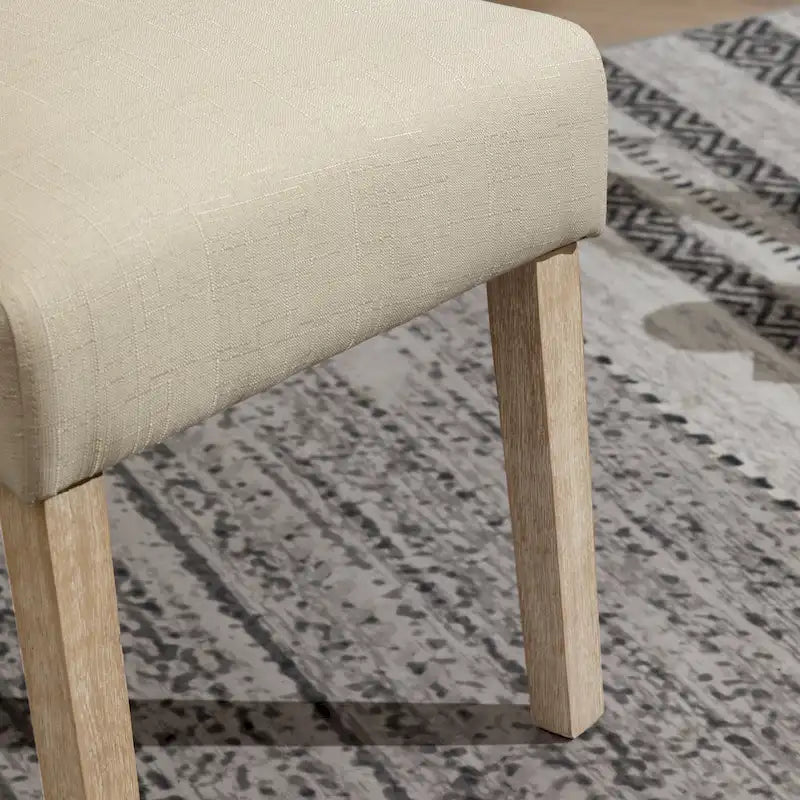 Ensemble de salle à manger rond 5 pièces Roundhill Furniture Banff, table ronde à traverse croisée avec 4 chaises capitonnées