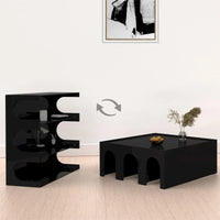 Bibliothèque et table basse multifonction à 4 niveaux blanche, meuble créatif, bibliothèque au sol minimaliste, étagères de rangement