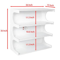 Bibliothèque et table basse multifonction à 4 niveaux blanche, meuble créatif, bibliothèque au sol minimaliste, étagères de rangement